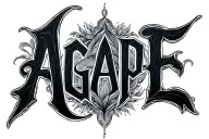 word "agape" tattoo design idea