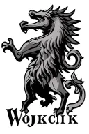"Wojcik" "Wojcik" name and polish coat of arms raised tattoo design idea