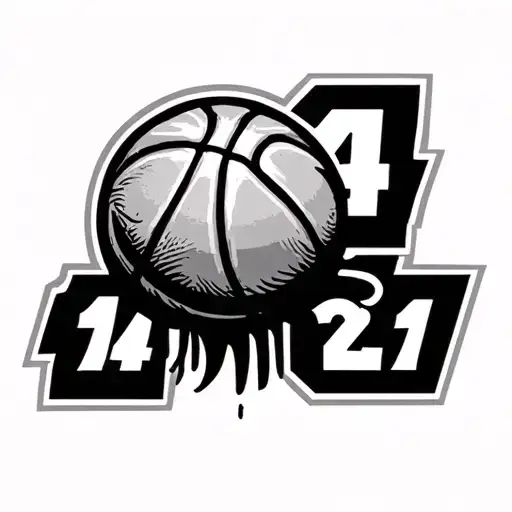 basketball, 4, 13, 21 tattoo design idea