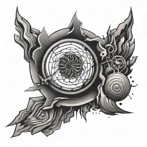 overthinking abstract design tattoo design idea