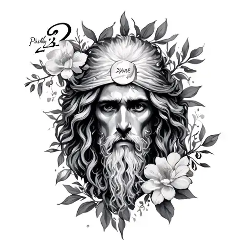 Psalm 23 tattoo design idea