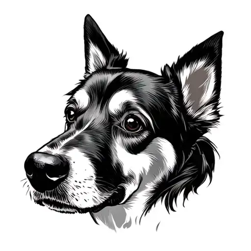 Memorial Dog tattoo design idea