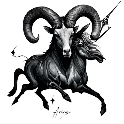 Aries Sagittarius tattoo design idea