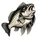 walleye tattoo design idea