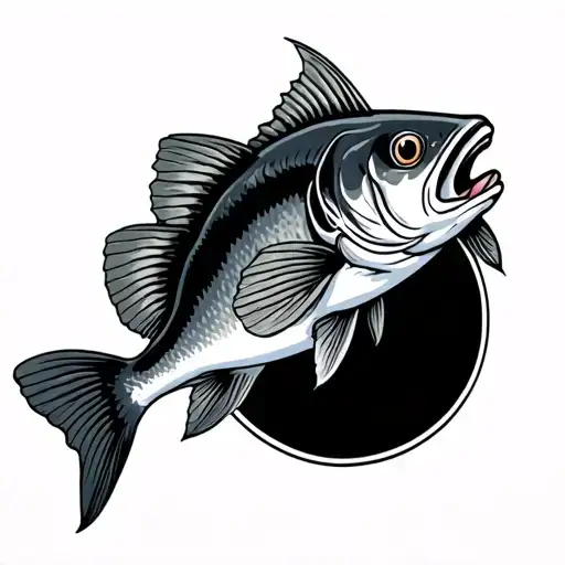 walleye tattoo design idea