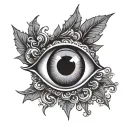 Turkish evil eye tattoo design idea
