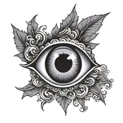 Turkish evil eye tattoo design idea