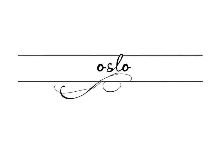 generate me a tattoo a hungarian vizsla dog paste his name oslo must be written on it, tattoo is small, sim tattoo design idea