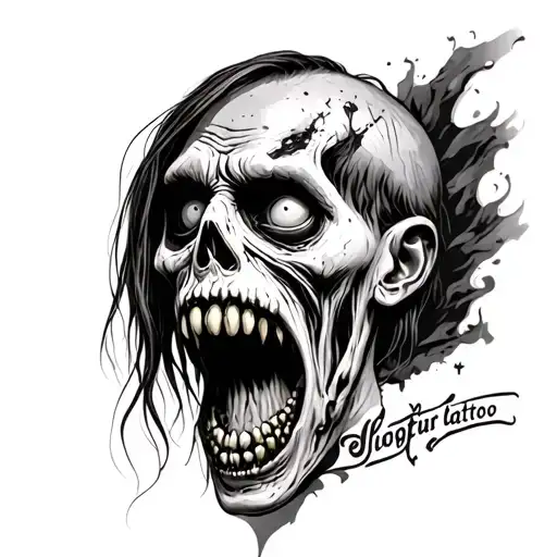 ellie's tattoo with the clicker zombie tattoo design idea