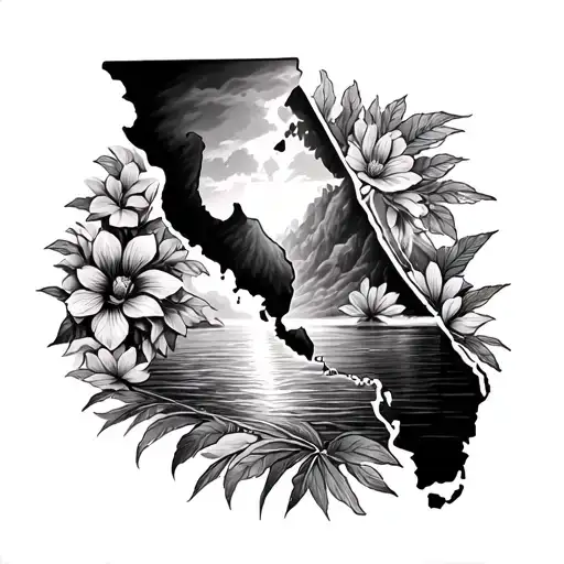 I want a tatto to be about all the places i have lived Illinois Guam Virgina Lousiana Florida Italy and Portugal tattoo design idea
