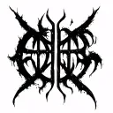Raw Blackwork Cyber Sigils Gothic Lettering Anatomical Brush Strokes Bold High Contrast Full-Body Horror tattoo design idea