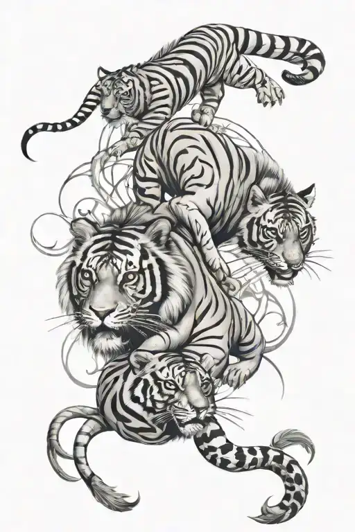 tiger and lion and scorpion tattoo tattoo design idea