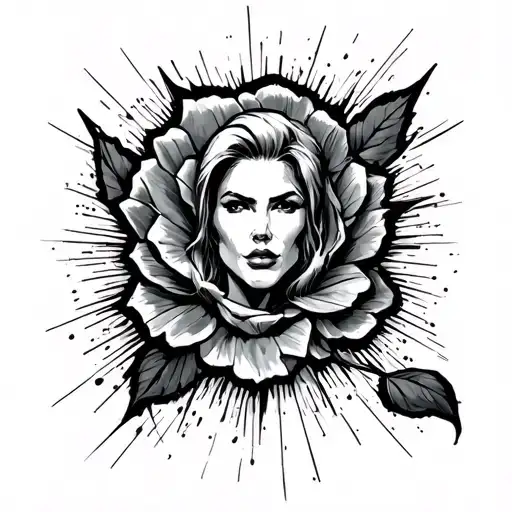 plaster comic outline tattoo design idea