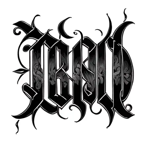 Two Word Ambigram Generator tattoo design idea