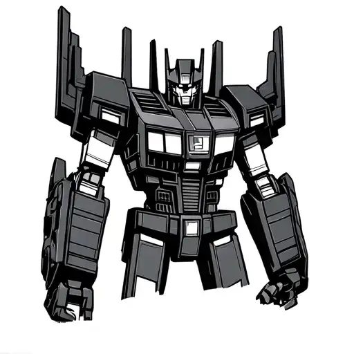 "One shall stand on shall fall" optimus prime with Megatron tattoo design idea