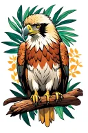 Philippine eagle sitting tattoo design idea