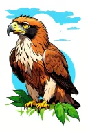 Philippine eagle sitting tattoo design idea