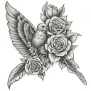 mom and dad memorial tattoo design idea