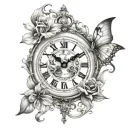 Daughter Birth Clock tattoo design idea