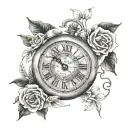 Daughter Birth Clock tattoo design idea