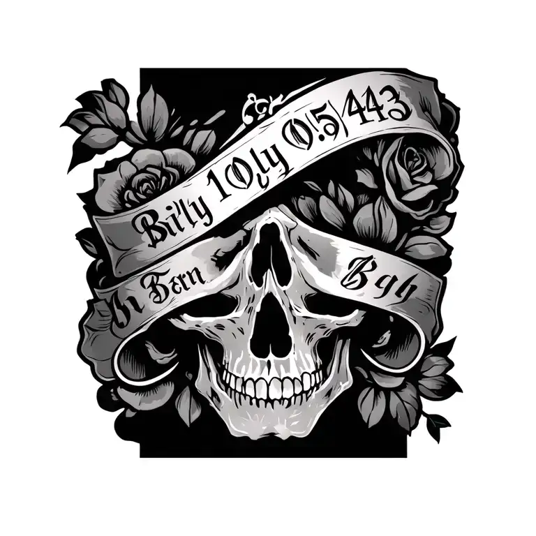  Born 10/05/43 name Billy and death date for wrist tattoo design idea