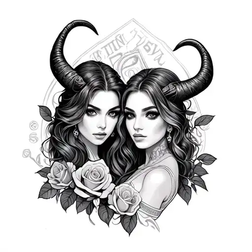 lesbian couple Taurus zodiac sign Gemini zodiac sign money roses prison Bar wire tattoo design idea