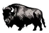 Bison silhouette tattoo design idea