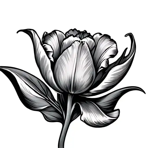 Dutch Tulip tattoo design idea