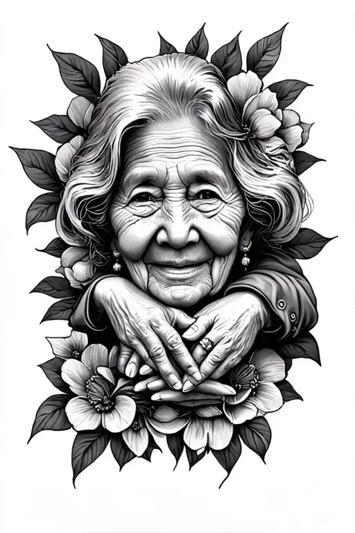 memorial tattoo for my grandma holding hands tattoo design idea