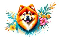 chow chow tattoo design idea