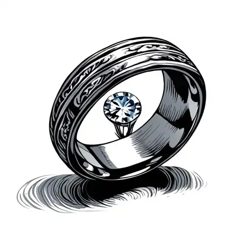 Mens Wedding Ring tattoo design idea