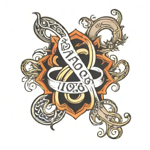 infinity sign with date of birth 1978 tattoo design idea