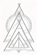 teepee, wild west tattoo design idea