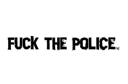 "FUCK THE POLICE" tattoo design idea