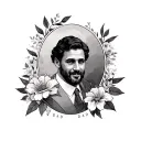 memorial for dad tattoo design idea