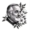 memorial for dad tattoo design idea