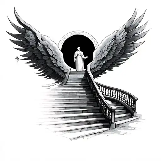 stair way to heaven tattoo design idea