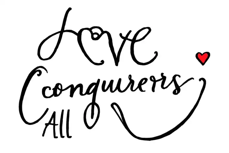 "Love Conquers All," Morse tattoo design idea