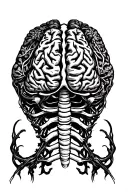 Brain and spinal cord tattoo design idea