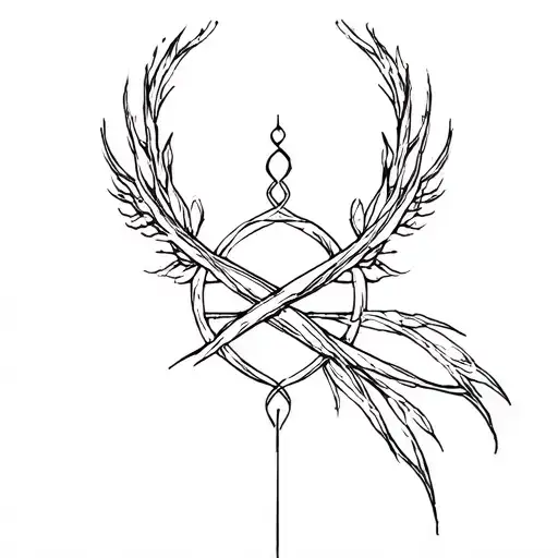 physical abuse and emotional neglect survivor symbol intertwined tattoo design idea