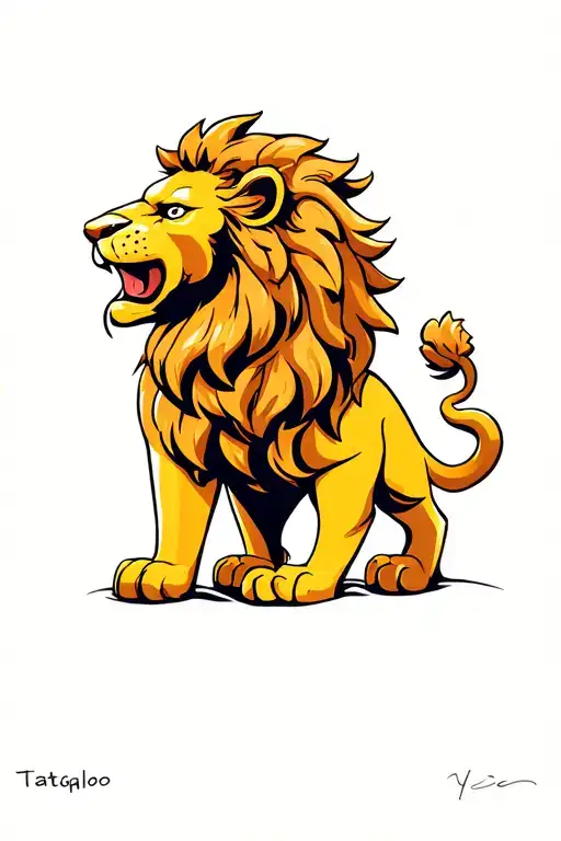 scottish lion tattoo design idea