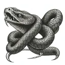 cobra sketch tattoo wraps around a man's collarbone tattoo design idea