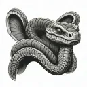 cobra sketch tattoo wraps around a man's collarbone tattoo design idea