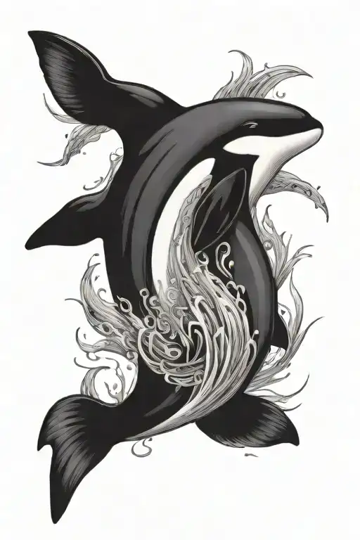 orca whale chest tattoo tattoo design idea