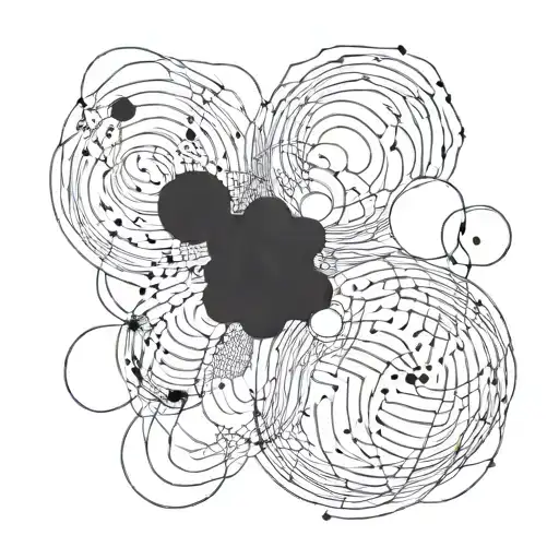 An abstract interpretation of a family bond, depicted as a series of interconnected lines and shapes that form a cohesive and harmonious whole. The design features five distinct elements representing Vinicius, Arthur, Luis Felipe, Samuel, and Rafaela, with each element contributing to the overall unity and balance of the composition. The lines are fluid and dynamic, creating a sense of movement and energy. The overall aesthetic is modern and sophisticated, emphasizing the importance of connection and harmony within your family. tattoo design idea