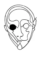 virgin blank face doing voodoo tattoo design idea