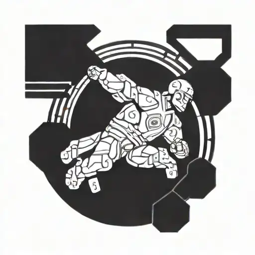 Jiu-Jitsu, grappling, black belt tattoo design idea