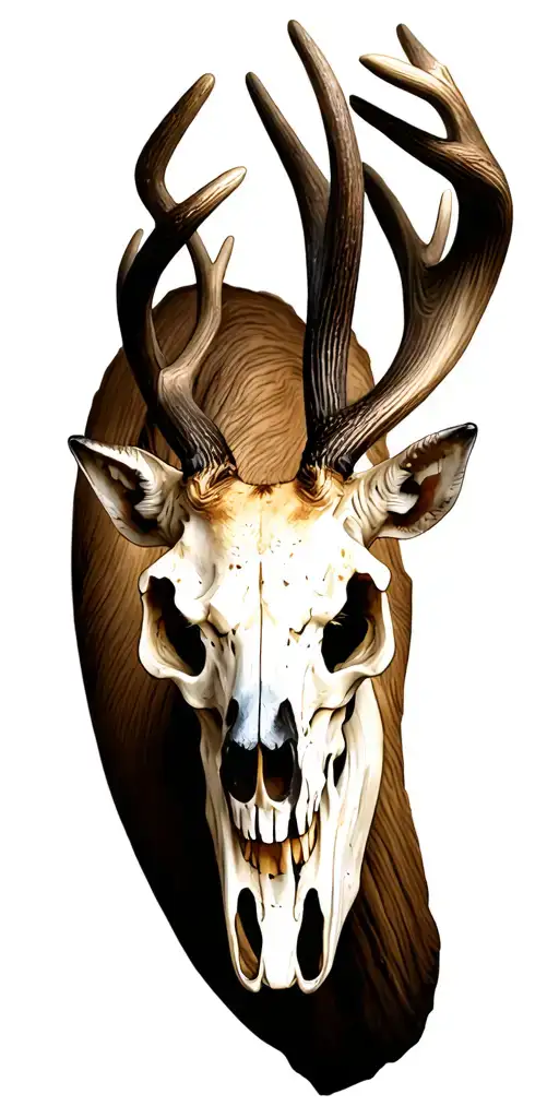 Mule Deer skull with antlers tattoo design idea