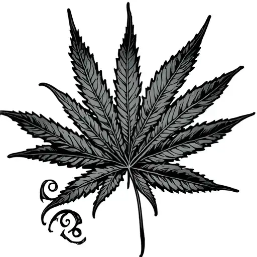 Bad Omens and Weed leaf tattoo design idea
