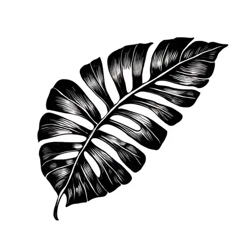 Banana Leaf tattoo design idea